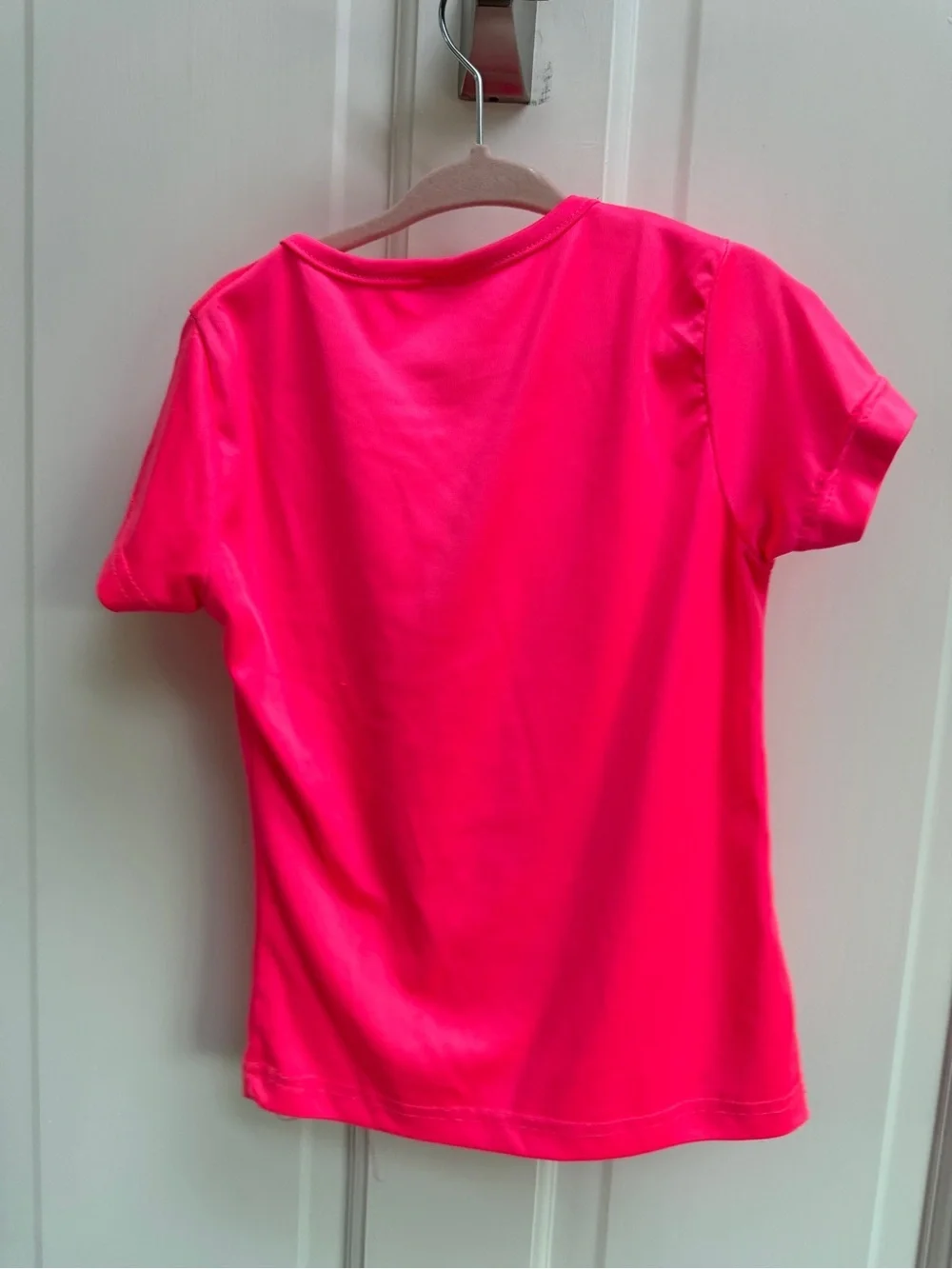 Diva Girls XS 4 5  Neon Pink Raised by Unicorns Short Sleeve Shirt Top Blouse